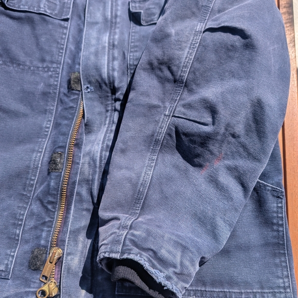 Vintage Carhartt Duck Coat Men's M Navy, Broken In Patina - Picture 2 of 7